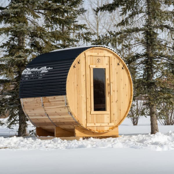 4 Person Cedar Barrel Sauna - 6ft Long